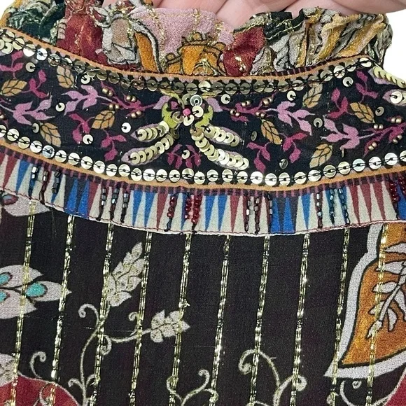 GUC Verb by Anthropologie Tunic/dress, beads, sequins, multicolour, size XSmall - Picture 8 of 17